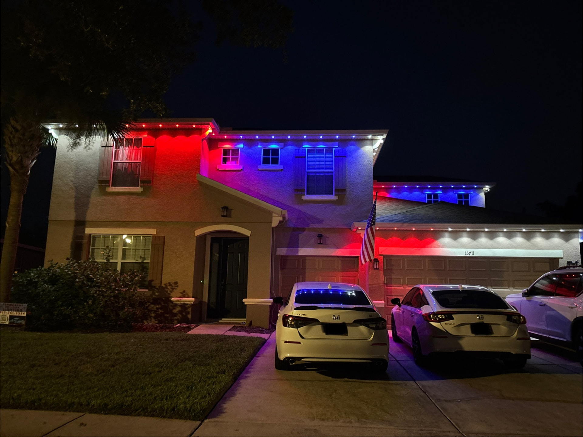 Permanent LED lighting installation on a Central Pennsylvania home 5