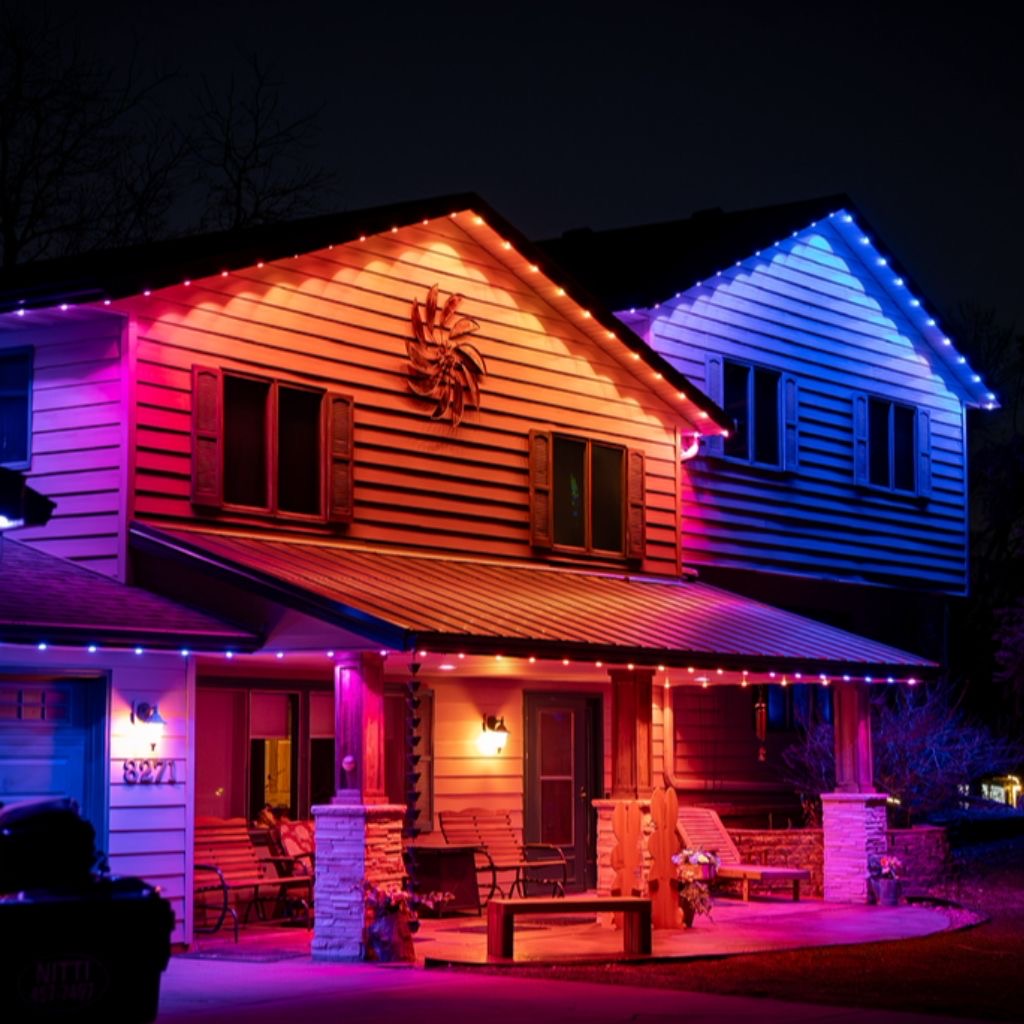 Permanent LED lighting installation on a Central Pennsylvania home 2